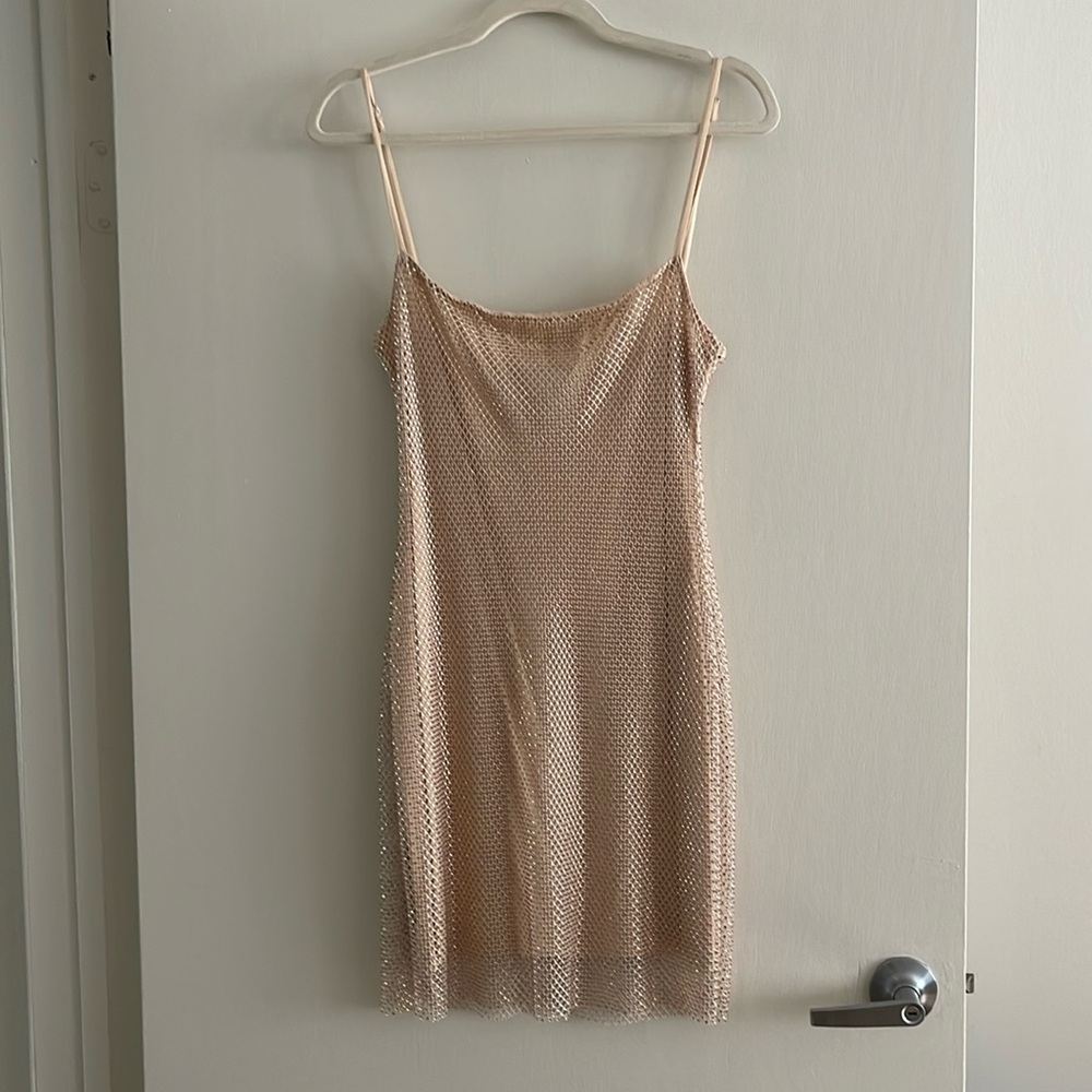Aqua Beige Mini Dress